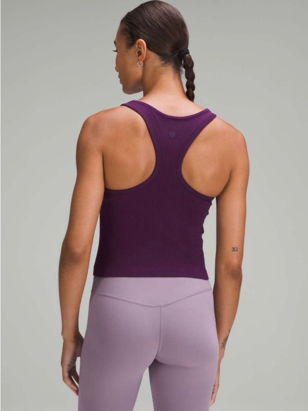lululemon 💜 Ebb to Street Cropped Racerback Tank Dramatic Magenta